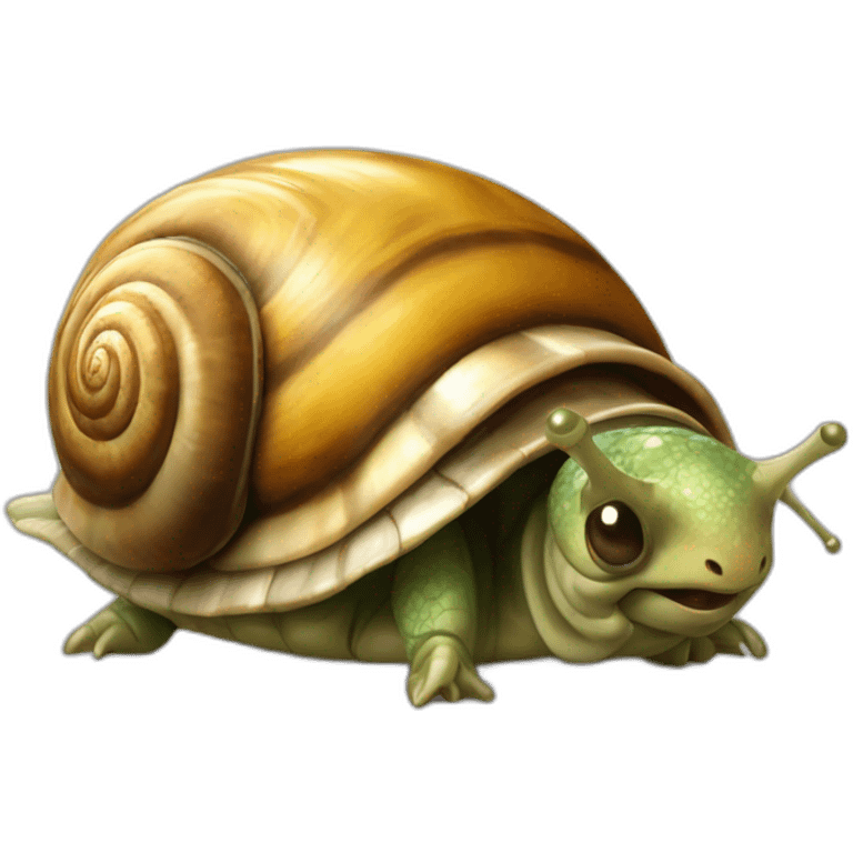 Escargot sur tortue emoji