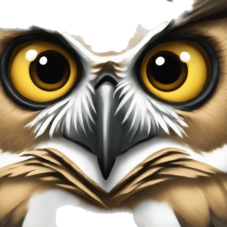 great horned owl shite emoji