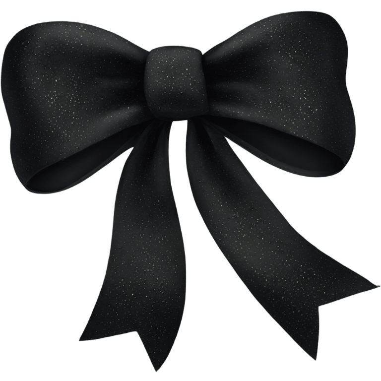 black sparkly silk bow emoji