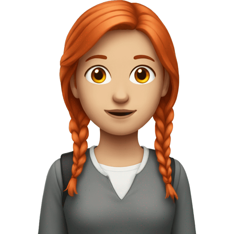 A German girl with red hair emoji