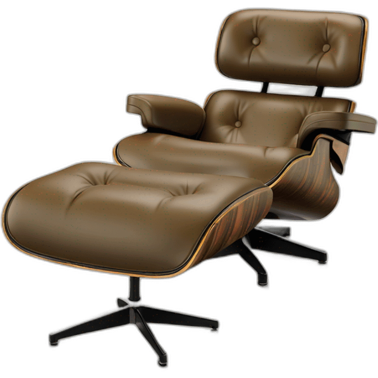 eames lounge chair with ottoman emoji