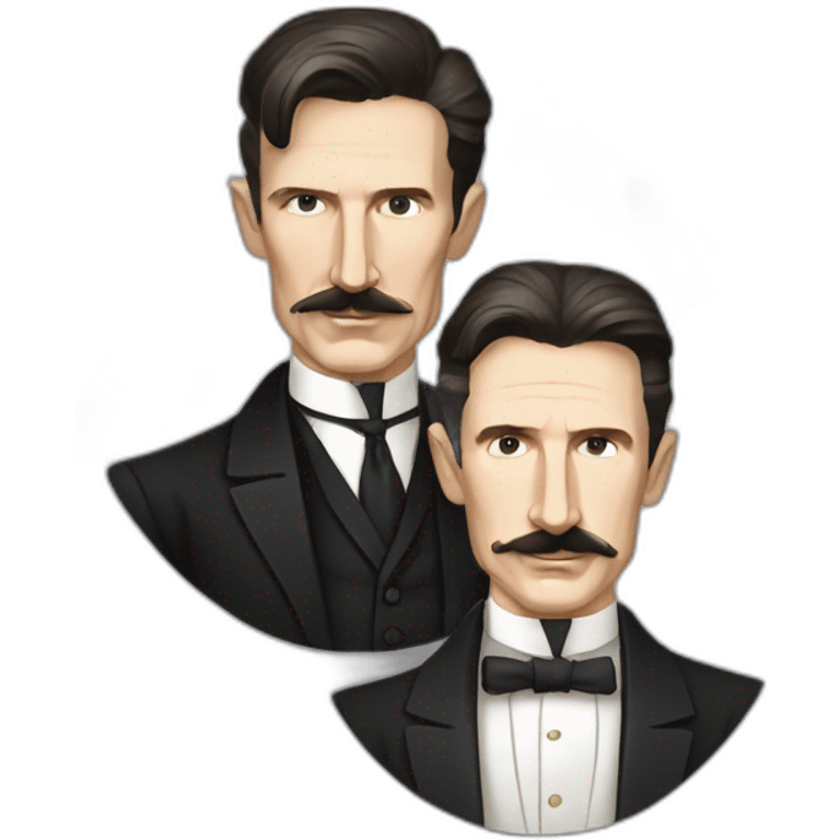 Nikola Tesla and electricity emoji