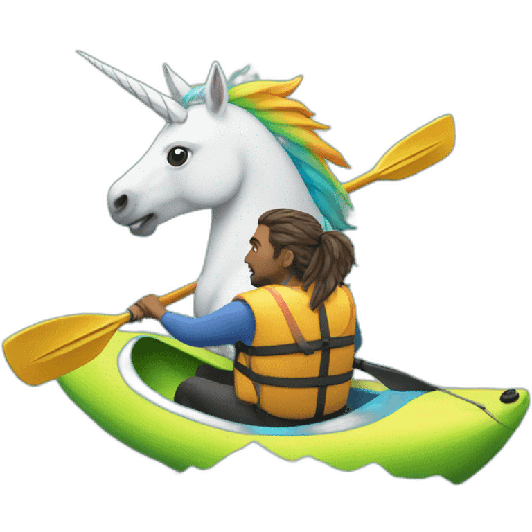 kayaking unicorn emoji