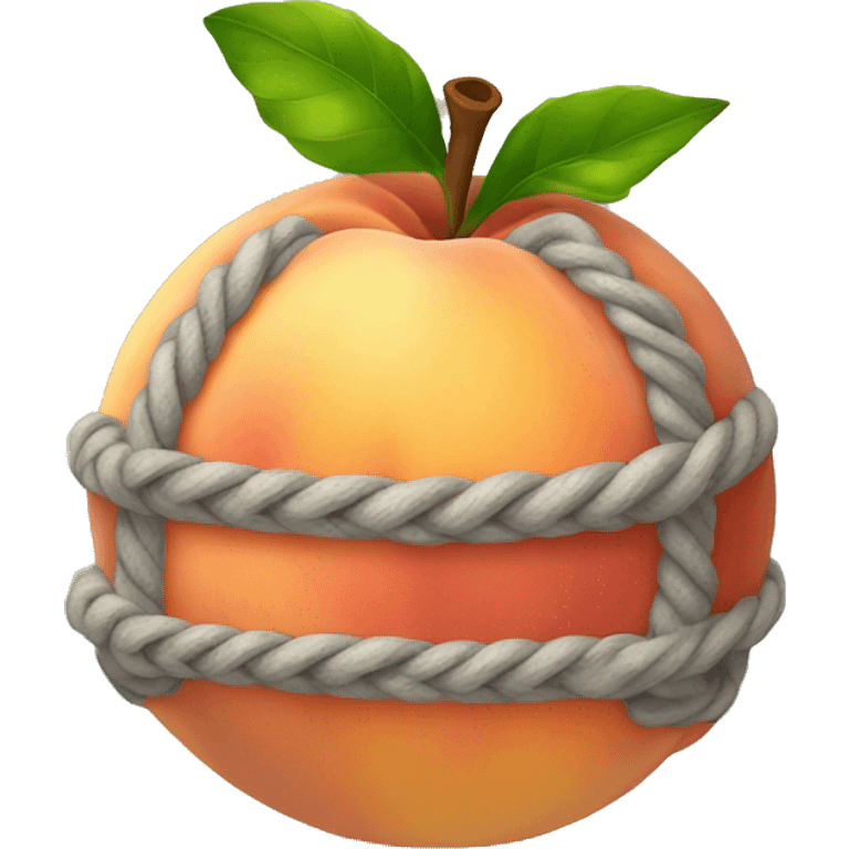 Bound peach emoji