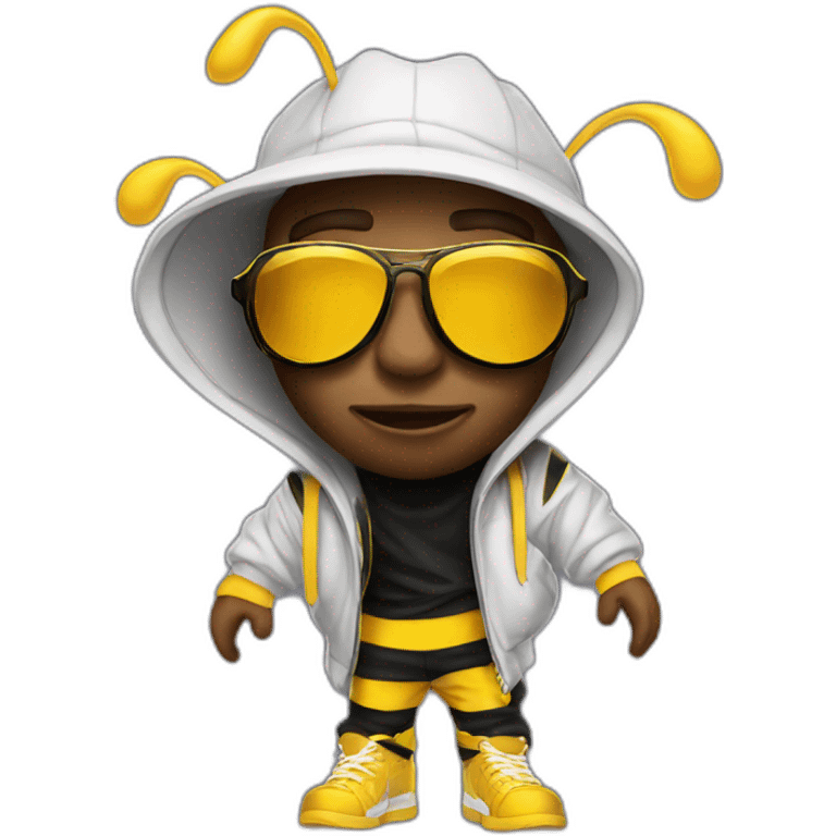 Cool bee rapper emoji