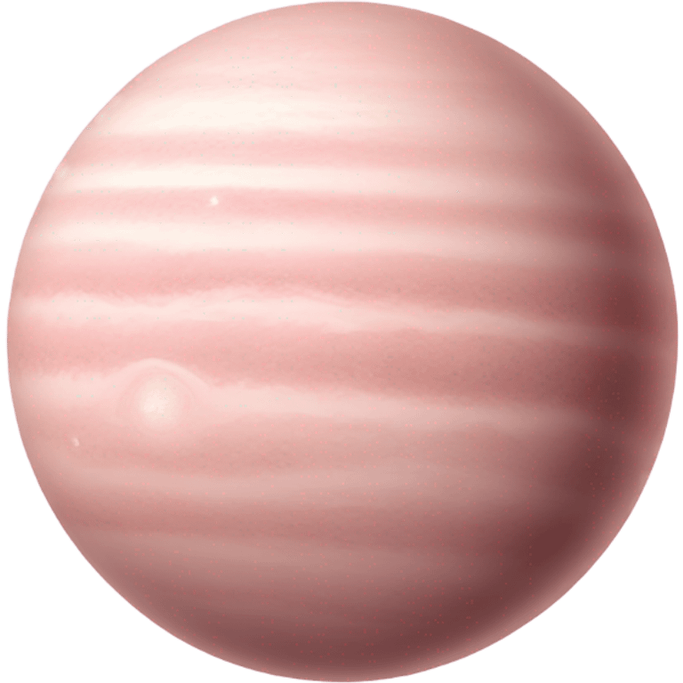 Pale pink planet with rings emoji