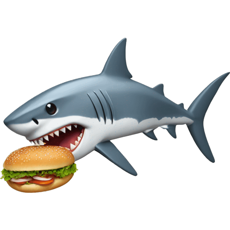 Shark with a kebab  emoji