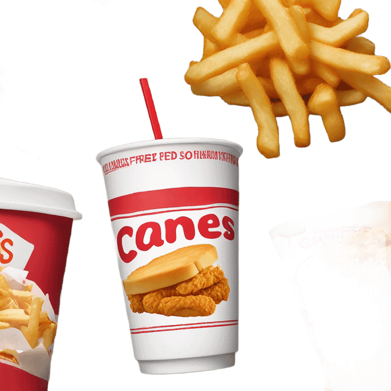 raising canes box combo with soda emoji