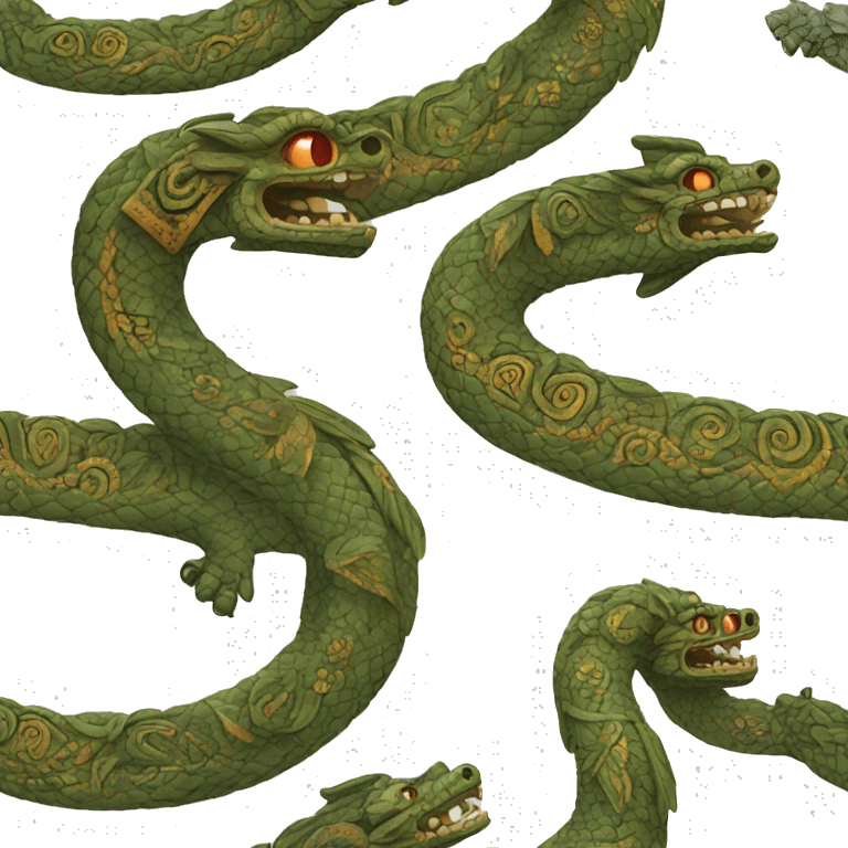 a feathered serpent associated with the knowledge of many pre-Hispanic cultures emoji