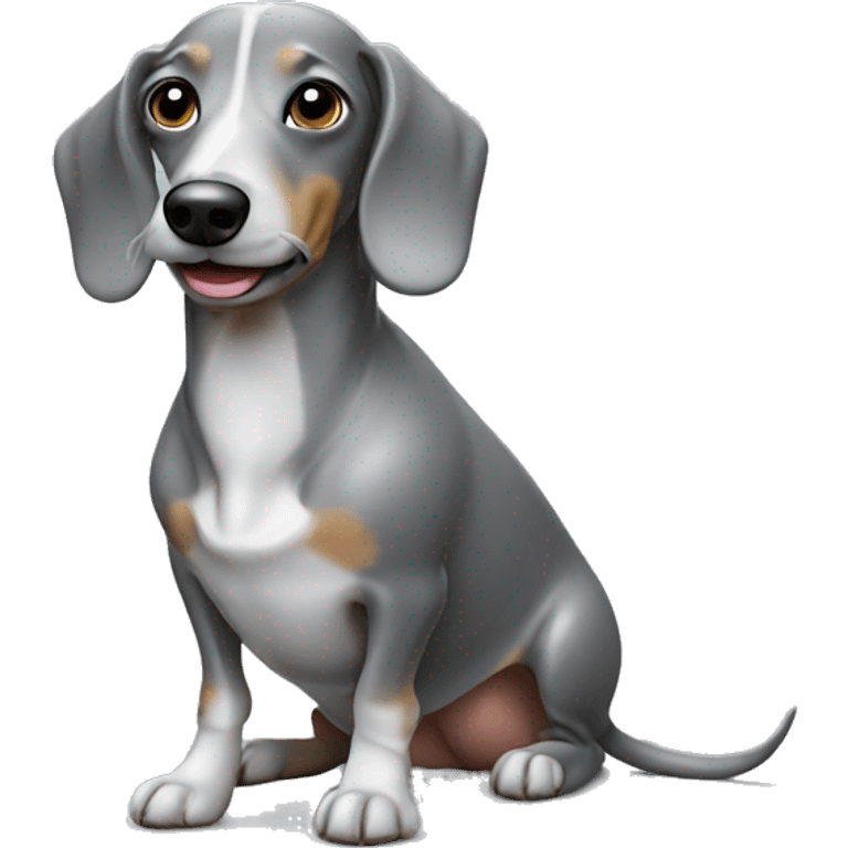 Silver sausage dog emoji