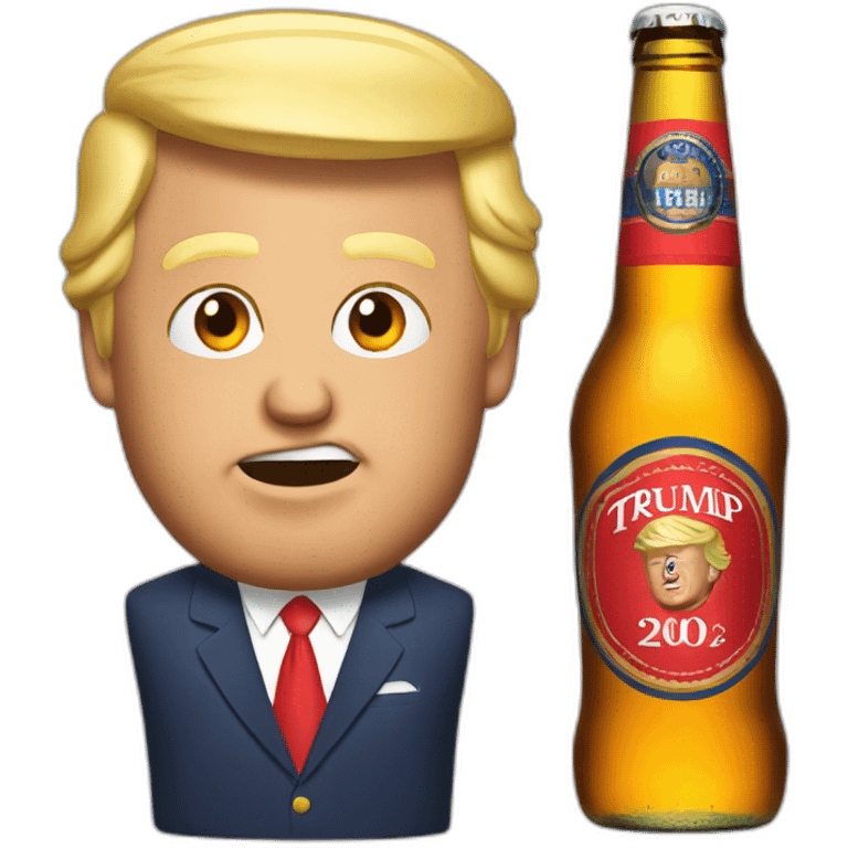 Trump drink beer emoji