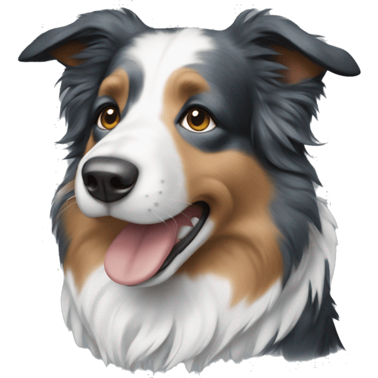 Border collie, with a blue merle coat emoji