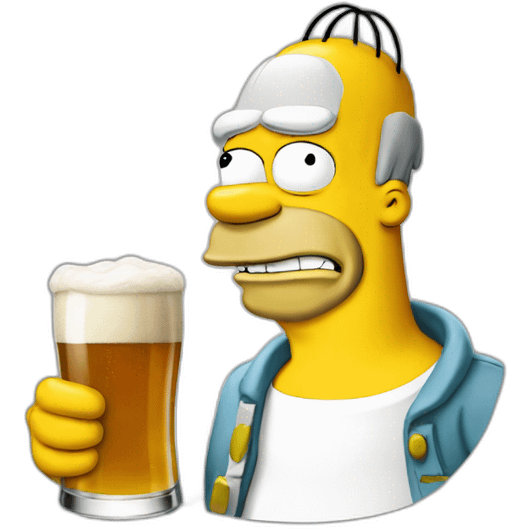 Homer simpson drink beer emoji