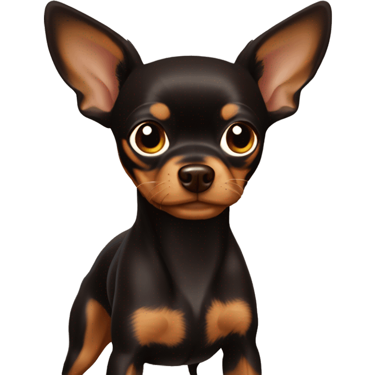 Russian toy terrier dark brown emoji