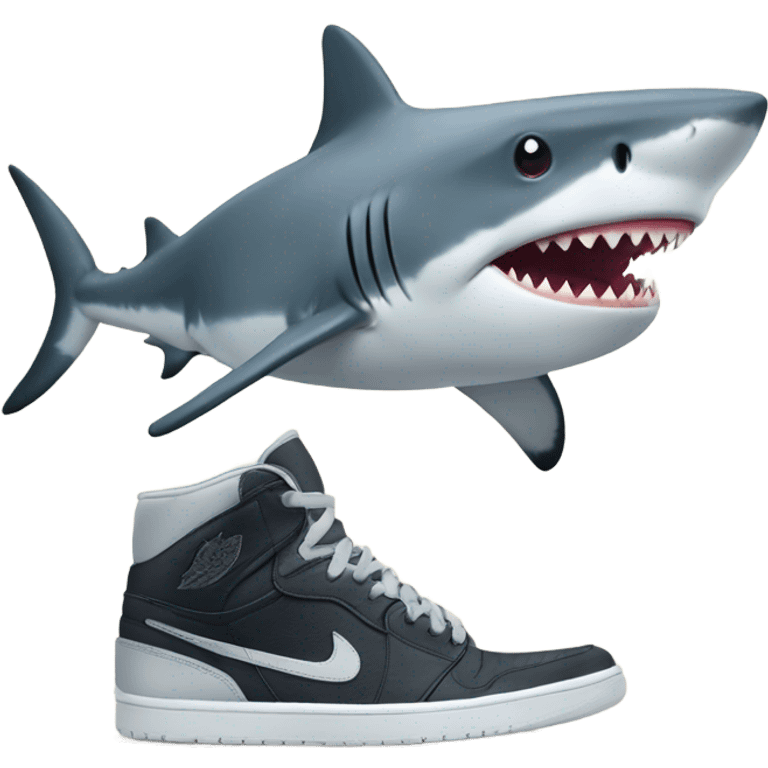 shark with jordan shoes emoji