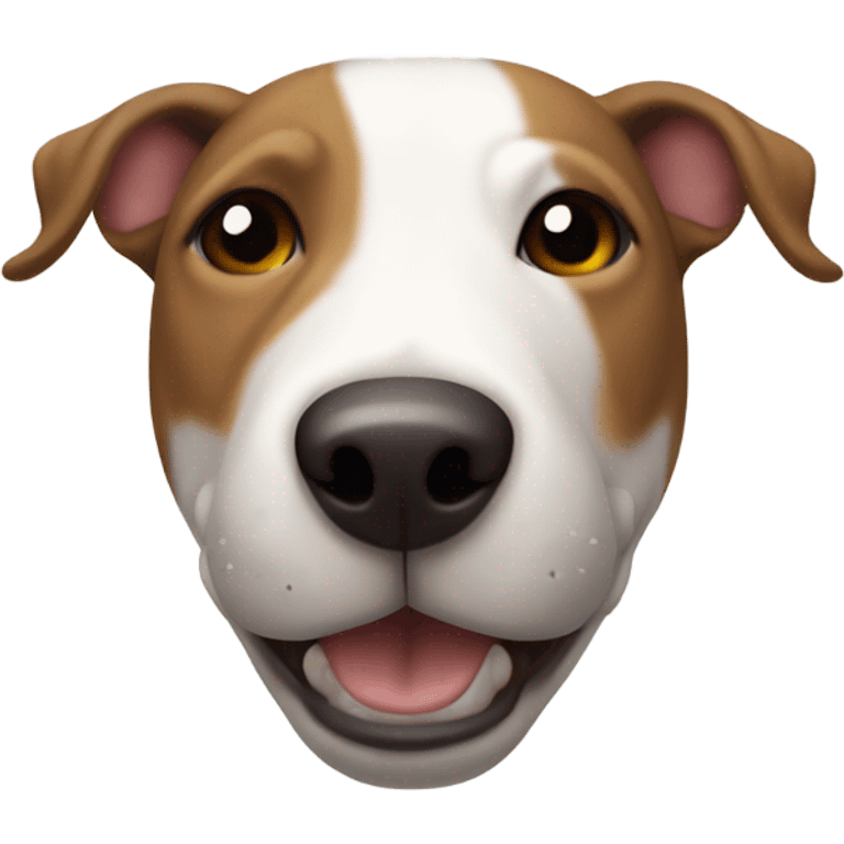 Bull terrier black head and brown brown round under the eyes emoji