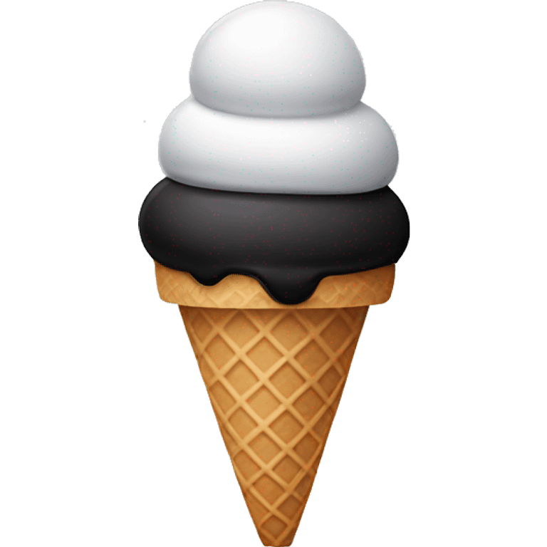 Black ice cream cone emoji