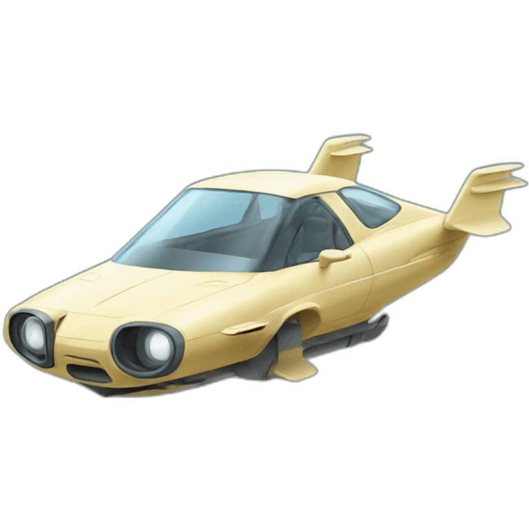 flying car with legs emoji