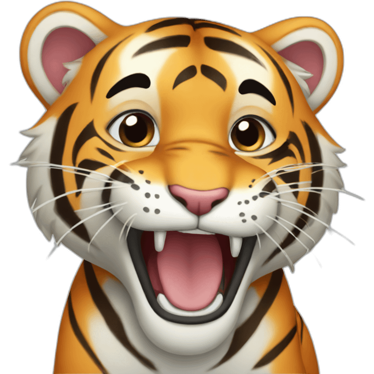 tiger cub yawn emoji