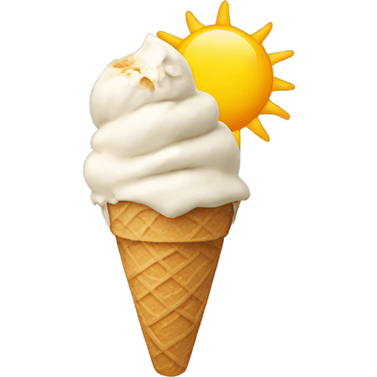 Sun eating ice cream  emoji