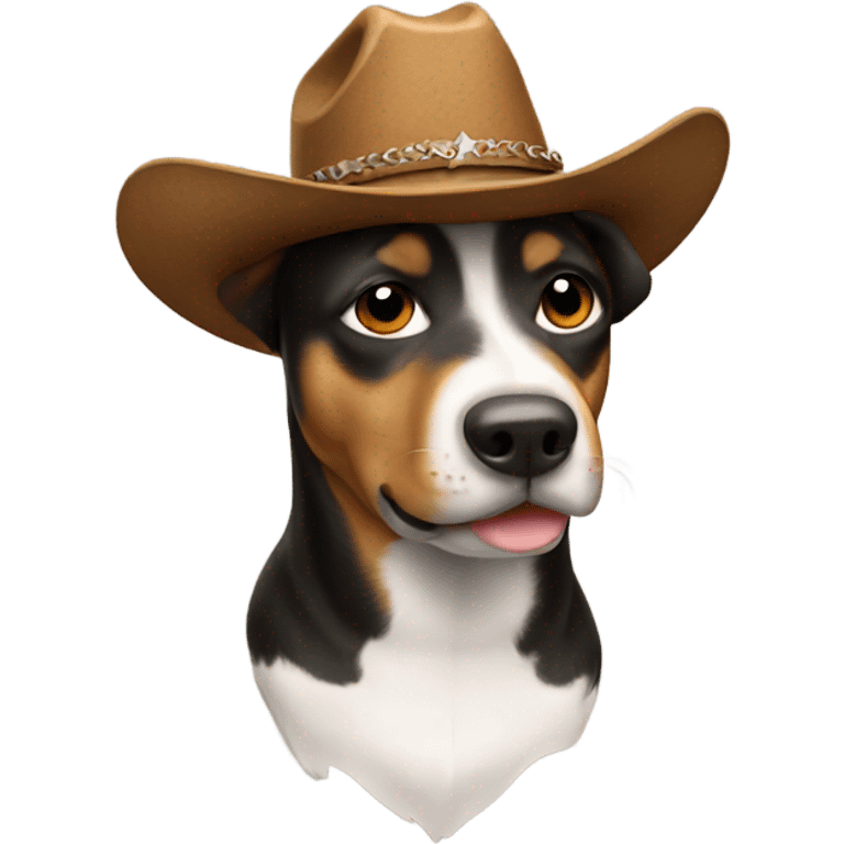 Dog wearing a cowboy hat  emoji