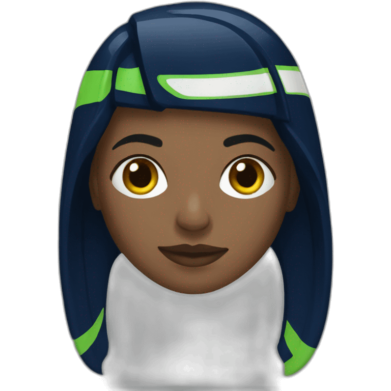 seahawks fan female emoji