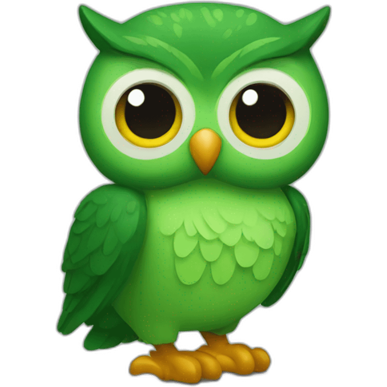 Green owl emoji