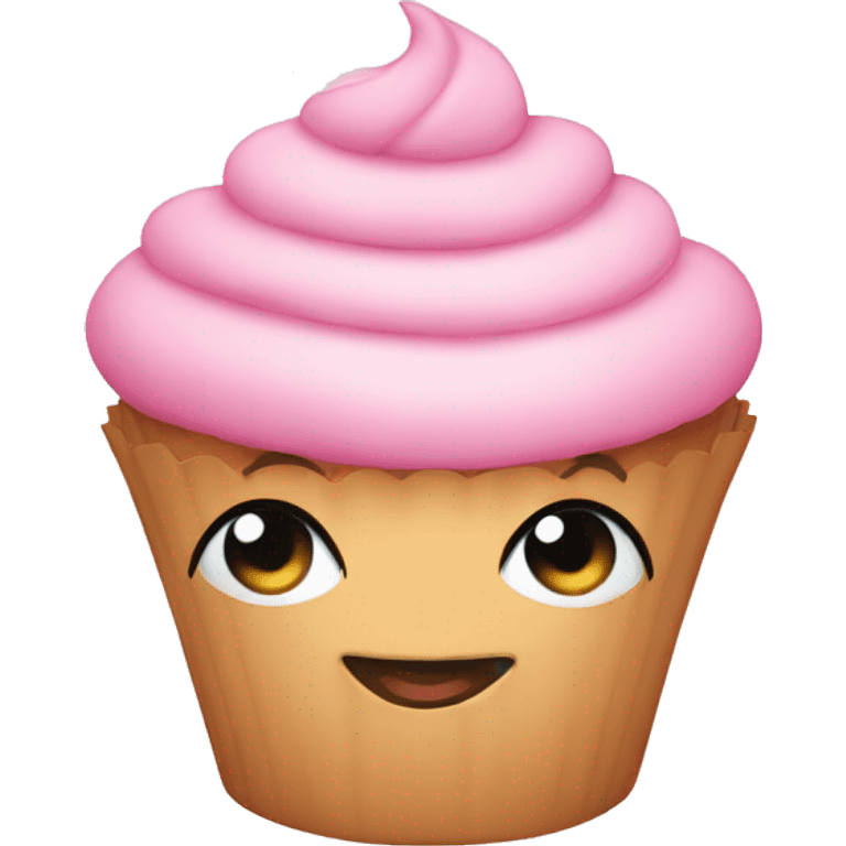 Baby pink cupcake emoji