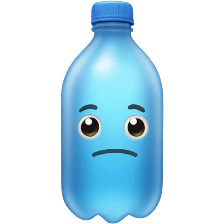 A water bottle with arms and legs emoji