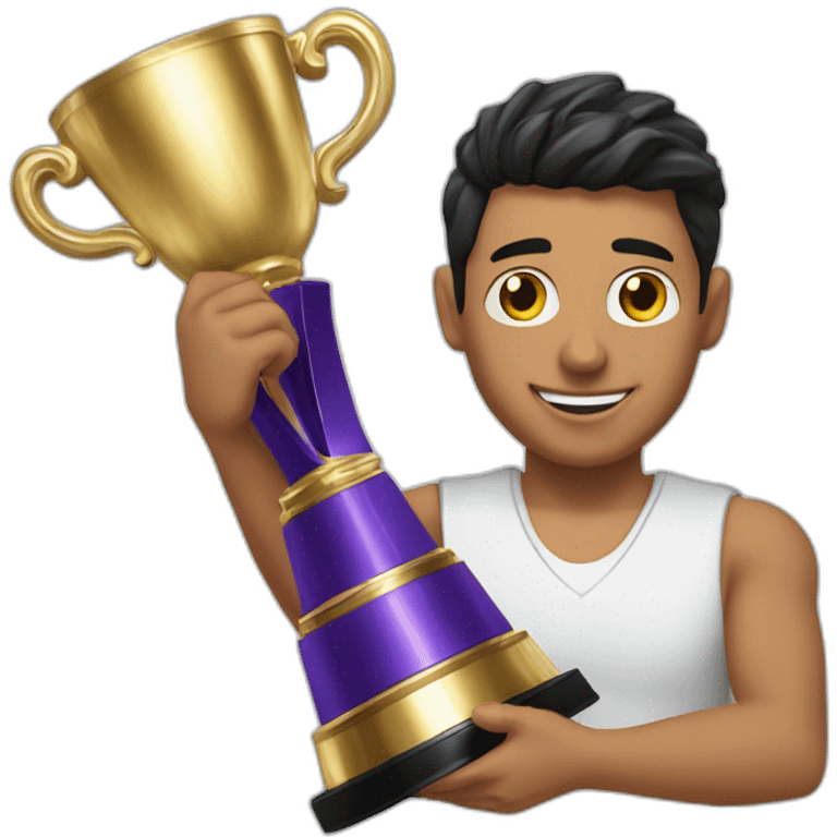 carlos alcaraz with throphy emoji