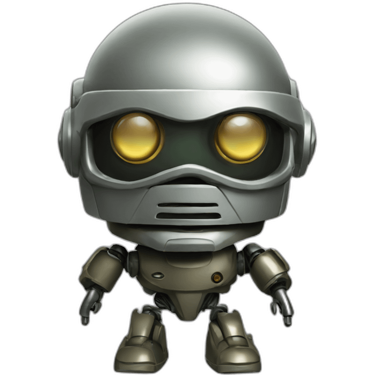 Automatron compact, small, soldier, one eye emoji