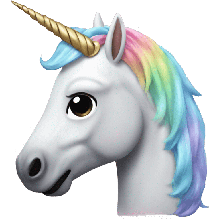 Mustache on a unicorn  emoji