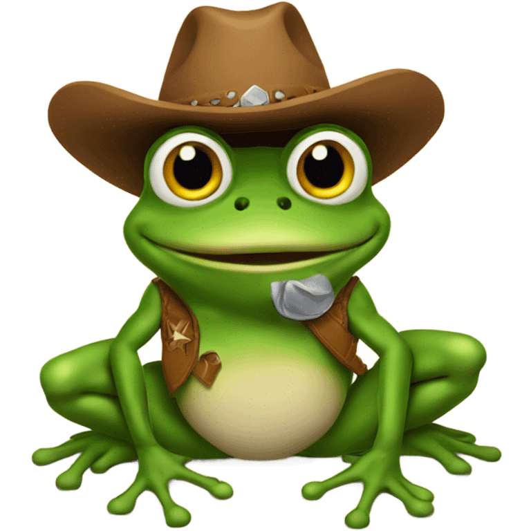 Cowboy frog emoji