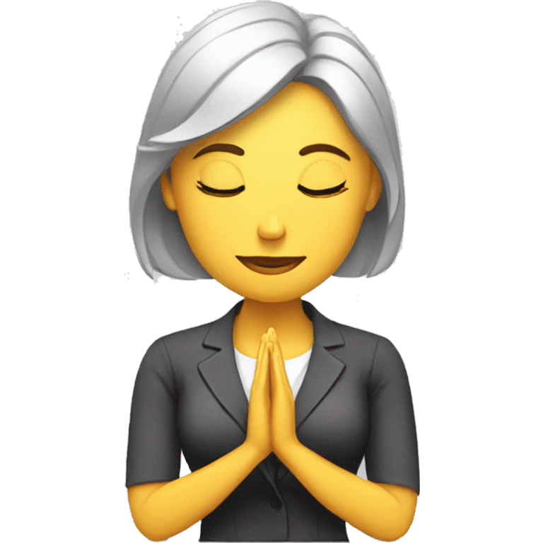 MEDITATING BUSINESS WOMAN emoji