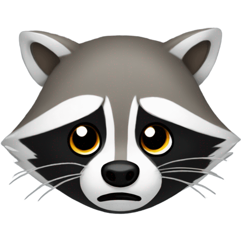 Racoon having a bad day emoji