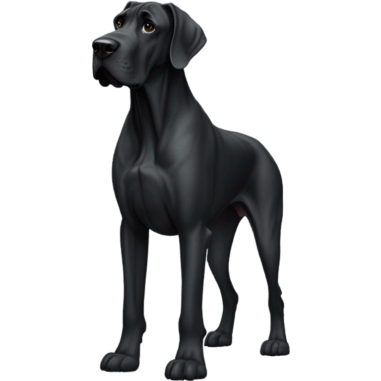 Black Great Dane emoji