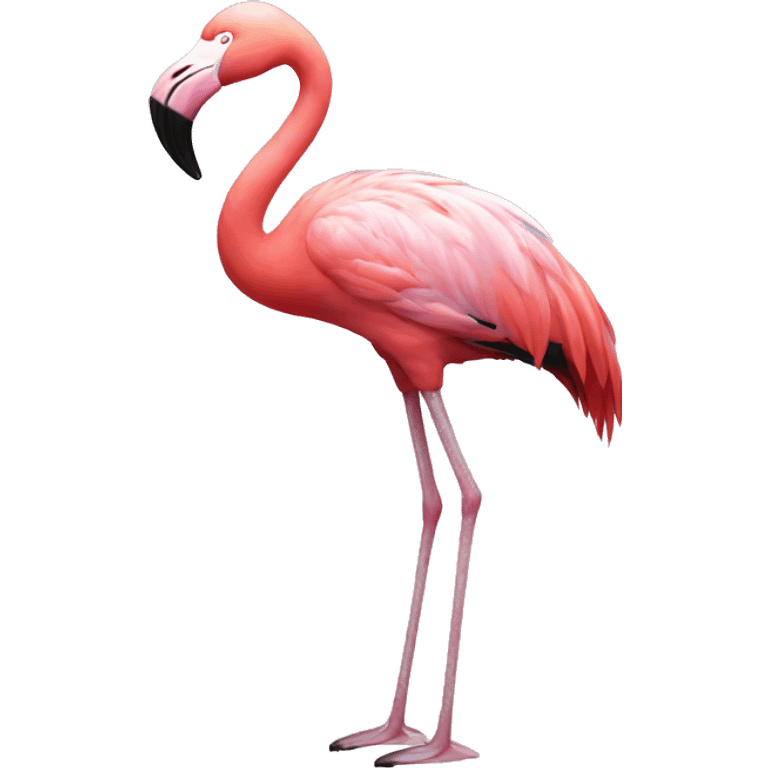 Farting flamingo emoji