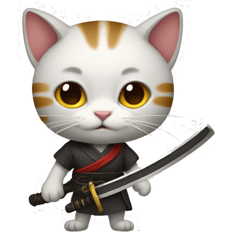 Cat holding katana emoji