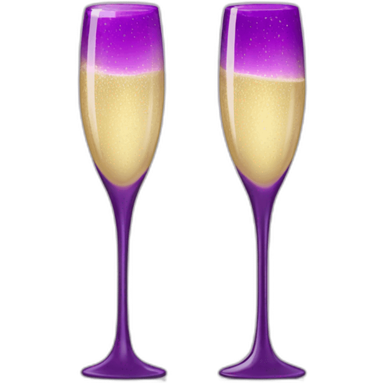 purple champagne glasses emoji