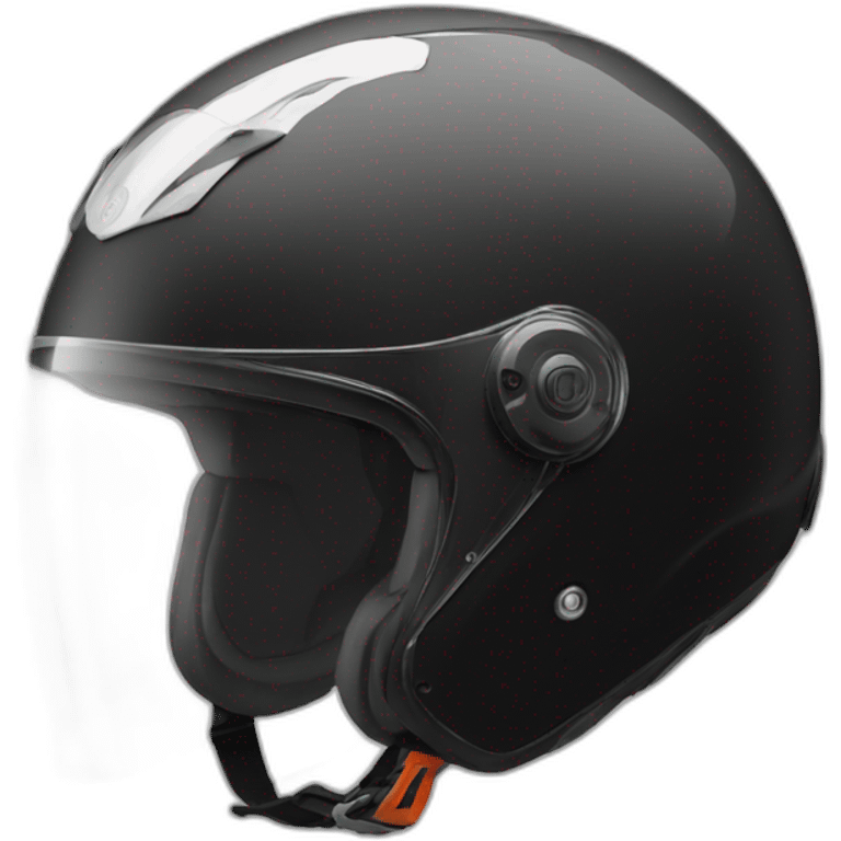 motorcycle helmet front black emoji