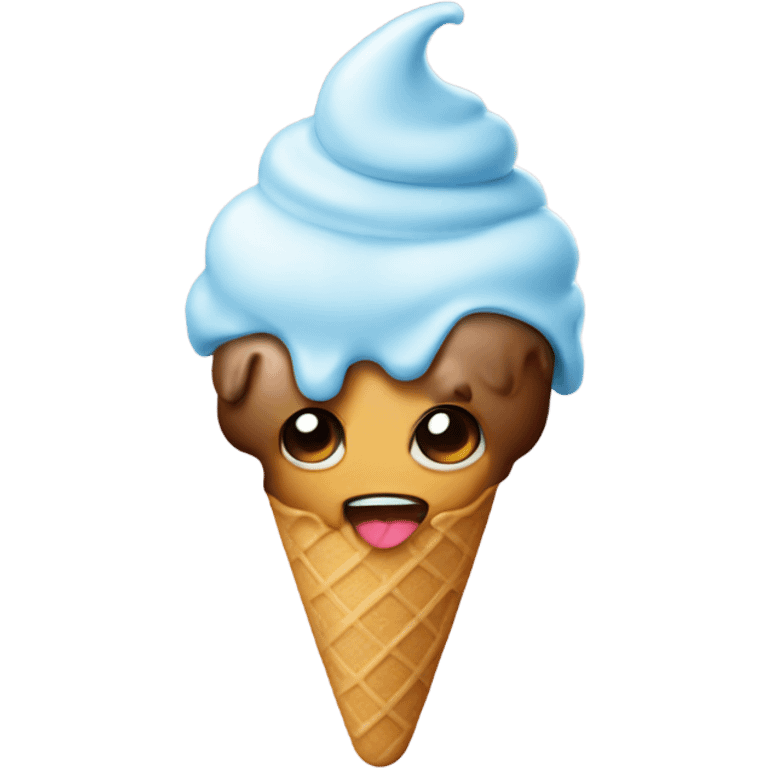 Ice cream wearing a hoodie emoji