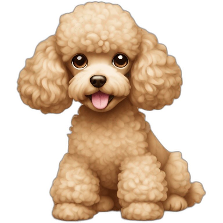 Poodle dog mousey apricot emoji