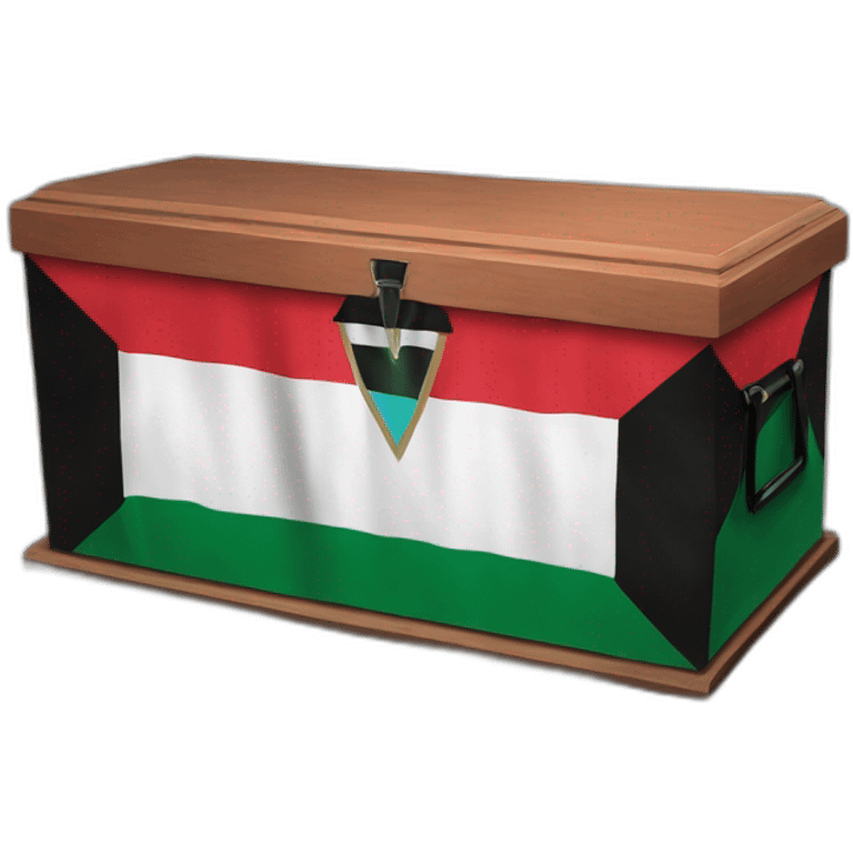 Palestine flag on coffin emoji