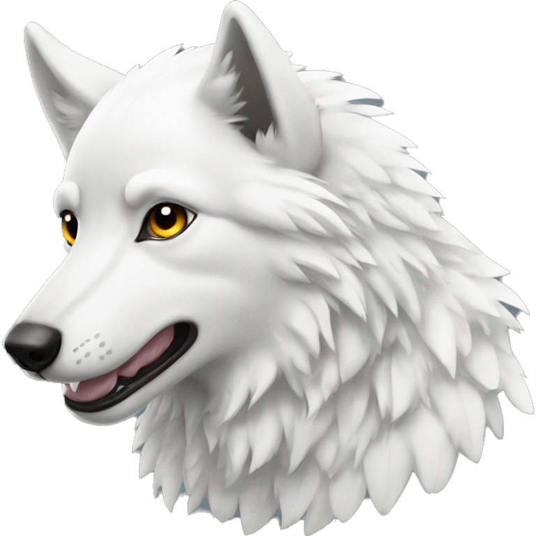 White winged wolf emoji