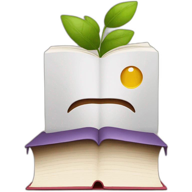 book with mouth emoji