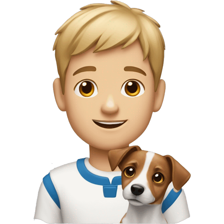 Boy with Jack Russell Terrier emoji