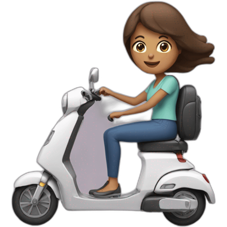 Mother on a electric scooter emoji