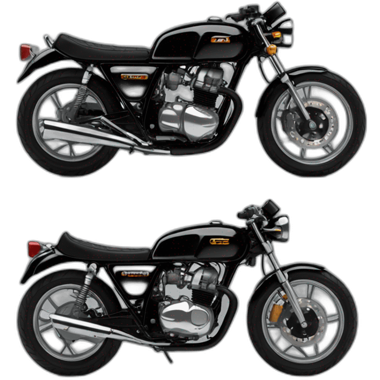 honda cb250n black body cafe racer emoji