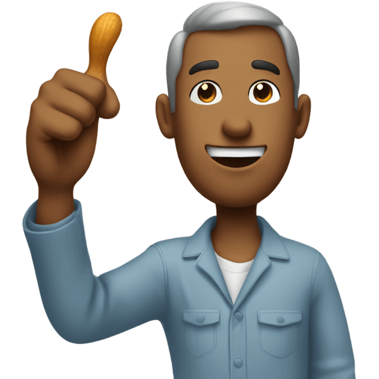 a peanut giving a thumbs up standing next to a man and a woman emoji