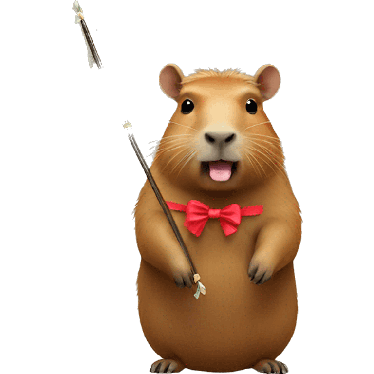 Capybara with bow  emoji